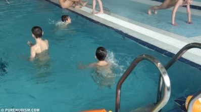 Poolside activities 1 Full HD - Participation in nudism contributes to personal growth