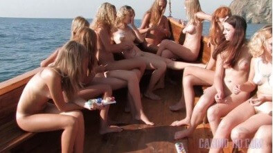 Candid HD: Nudist Boat Cruise Full HD video - Nudists live together in nature and in groups