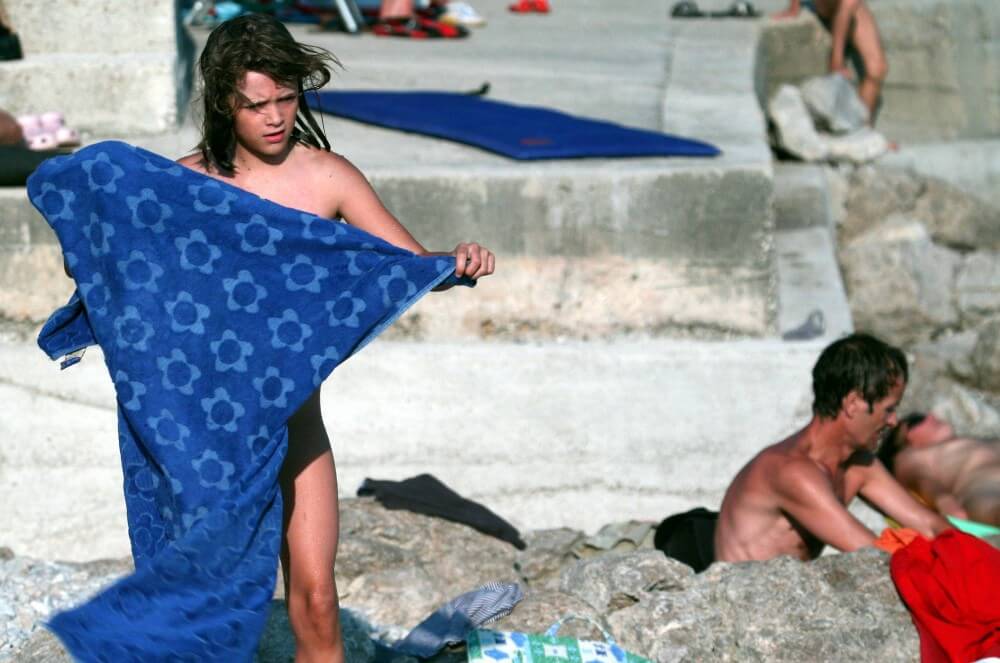 Nudist Rocky Family Angle - The practice of nudism helps to overcome stereotypes and insecurities