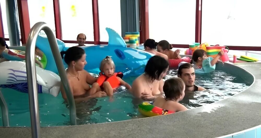 Indoor Swim Exercise - Peace and tranquility are important values for advocates of naturism and nudism