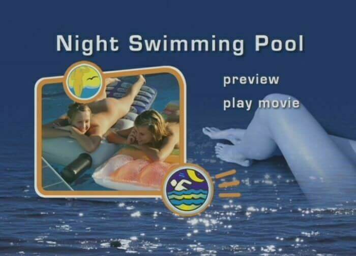 Naturist Freedom: Night swimming pool - Watching us naked in nature