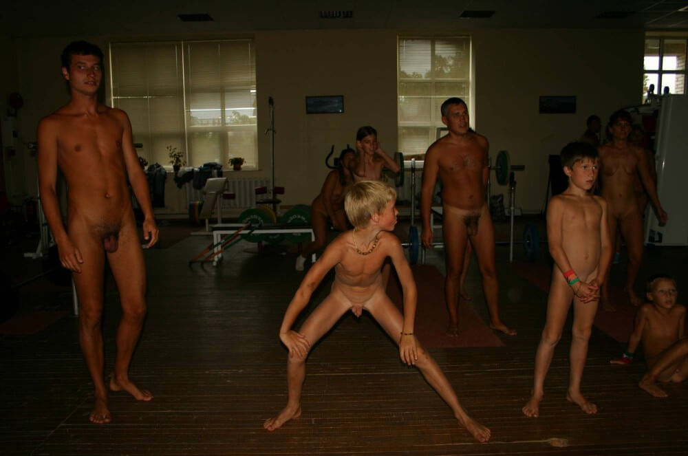 Family Gym Nudist Stretch pics - Only a nudist truly values the connection with nature and the human body