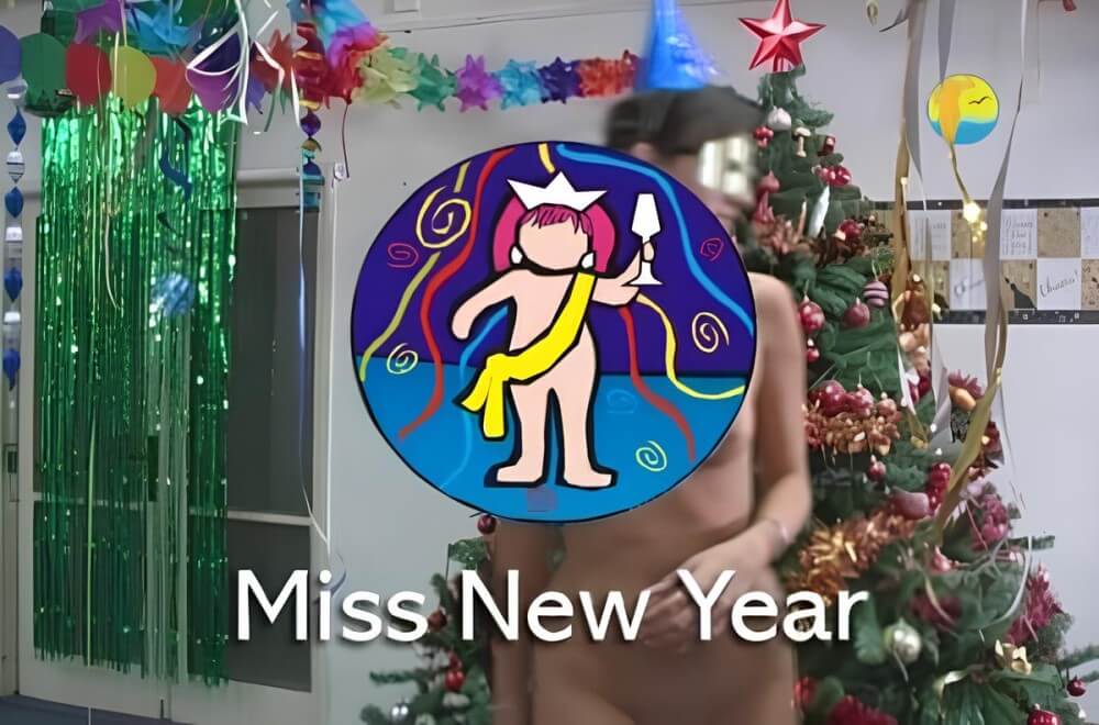 Naturist Freedom: Miss New Year - She went out completely naked