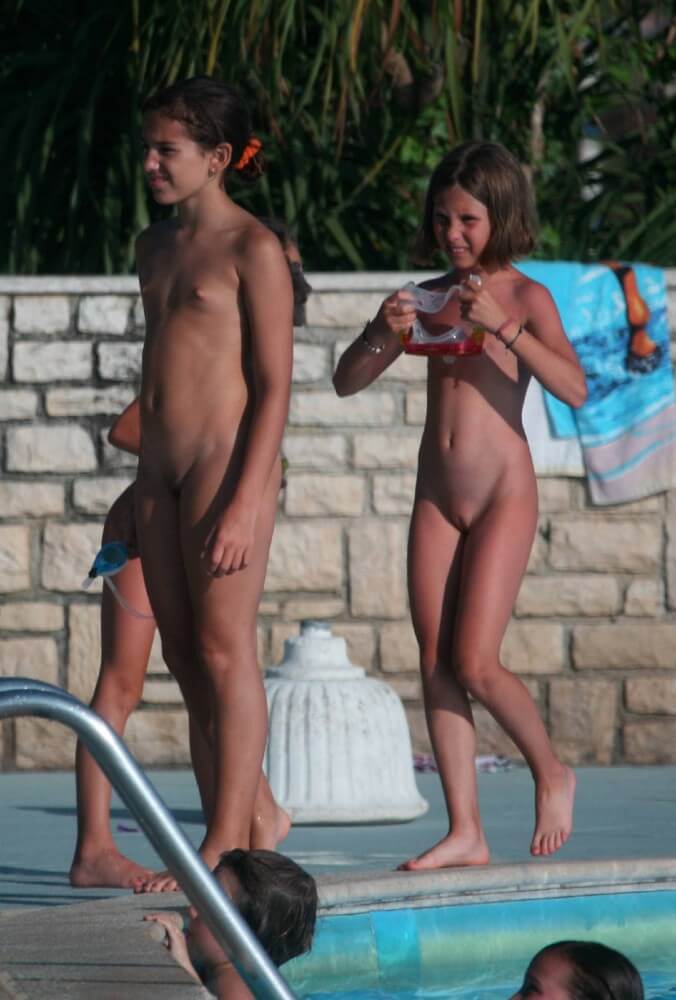 Two Poolside Nudist Girls pics - In naturism, nature serves as the bodys natural clothing