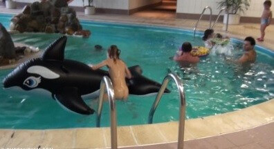 Indoor dolphin ride Full HD - Nudity is perceived as part of natural existence and the beauty of life